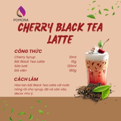 Cherry Black Tea Latte