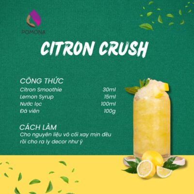 Mứt trái cây Pomona vị Citron (Citron Smoothie) - Bình 2kg 8 Citron Crush