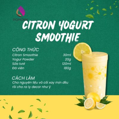 Mứt trái cây Pomona vị Citron (Citron Smoothie) - Bình 2kg 9 Citron Yogurt Smoothie