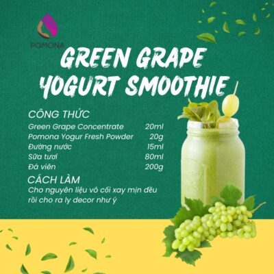 Mứt trái cây cô đặc Pomona vị Nho xanh (Green Grape Concentrate) - Bình 1,2kg 14 Green Grape Yogurt Smoothie
