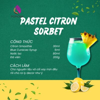 Mứt trái cây Pomona vị Citron (Citron Smoothie) - Bình 2kg 10 Pastel Citron Sorbet